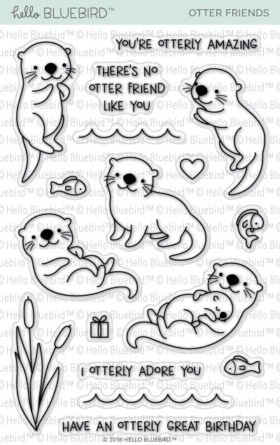 Otter Friends Stamp