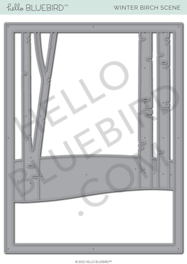 Winter Birch Scene Die