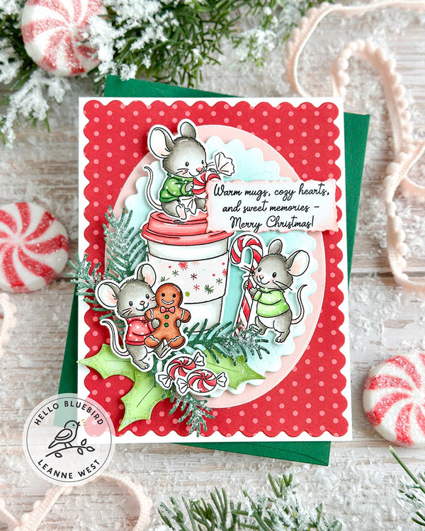 Coffee Shop Mice Stamp