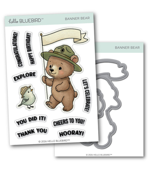 Banner Bear Stamp & Die Combo