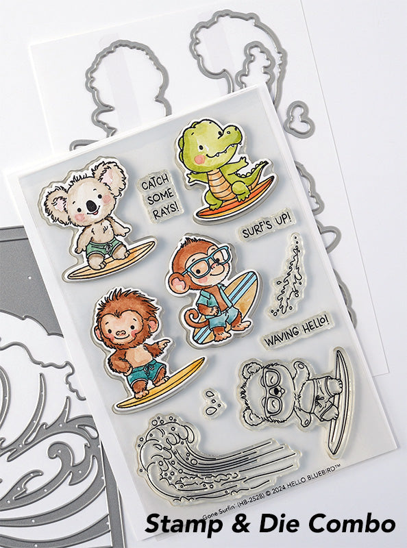 Gone Surfin' Stamp & Die Combo
