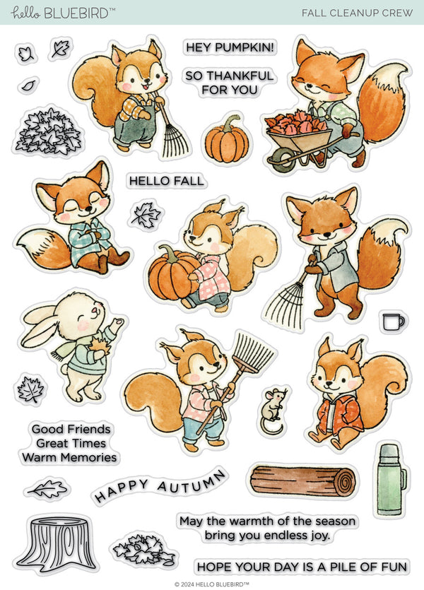 Fall Cleanup Crew Stamp