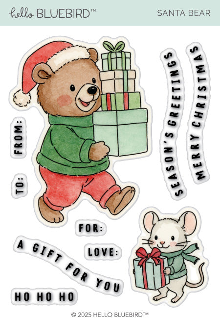 Santa Bear Stamp & Die Combo