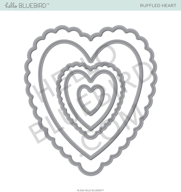 Ruffled Heart Die