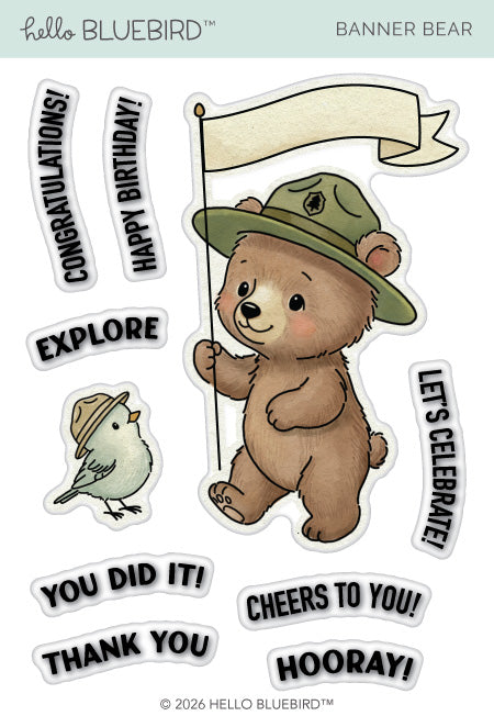 Banner Bear Stamp & Die Combo