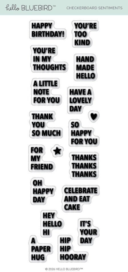 Checkerboard Sentiments Stamp