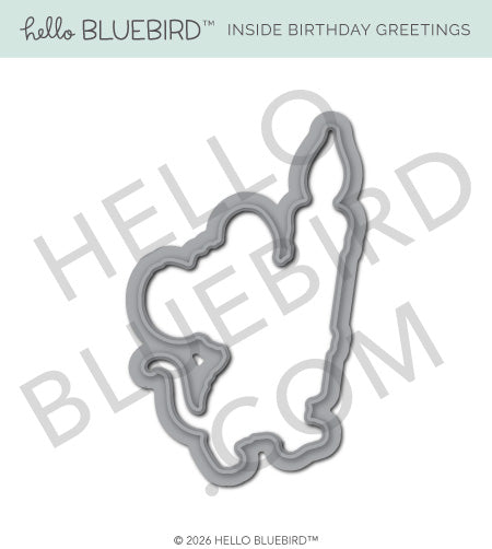 Inside Birthday Greetings Die