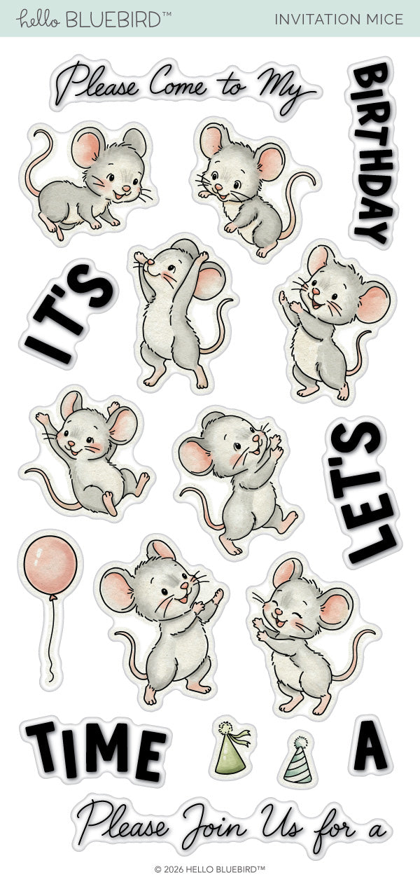 Invitation Mice Stamp