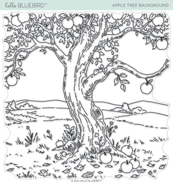 Apple Tree Background Stamp