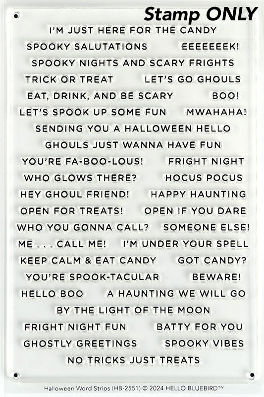 Halloween Word Strips Stamp