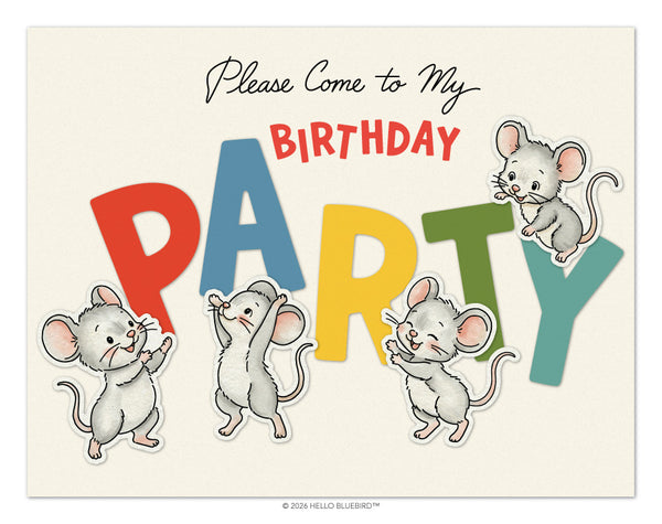 Invitation Mice Stamp