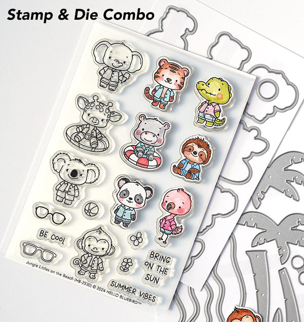 Jungle Littles on the Beach Stamp & Die Combo