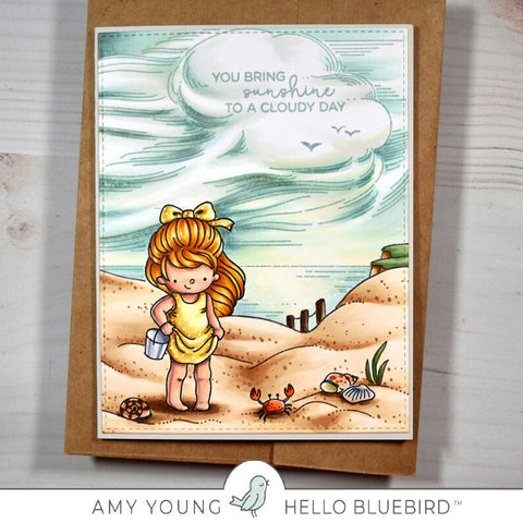 By the Sea Background Stamp