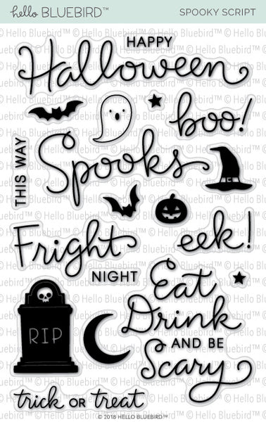 Spooky Script Stamp