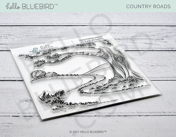 Country Roads Background Stamp