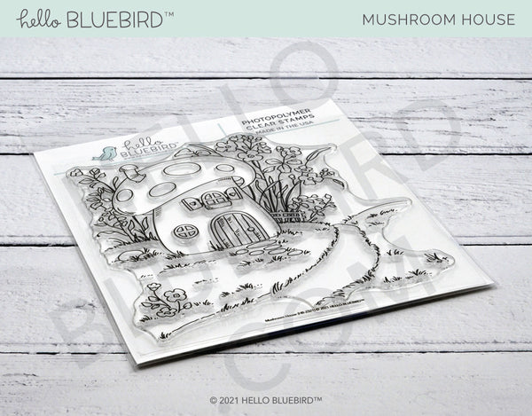 Mushroom House Background Stamp